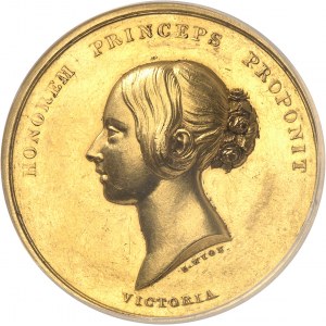 Victoria (1837-1901). Médaille d’Or, prix de la Reine du Winchester College, par Benjamin Wyon, avec attribution ŕ Alfred Eckhard Zimmern (1879-1957) 1897, Londres.