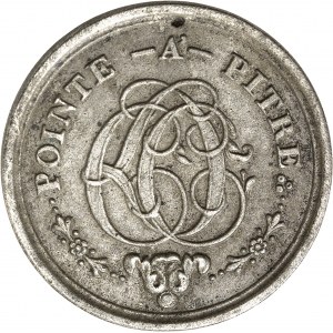 Charles X (1824-1830). Jeton de 1 gourde en métal de cloche ND (1825).