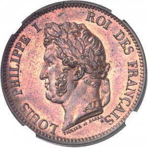 Louis-Philippe Ier (1830-1848). 5 centimes, Flan bruni (PROOF) 1839, A, Paris.