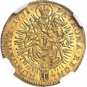 Charles VI (1711-1740). Ducat 1738, KB, Kremnitz.