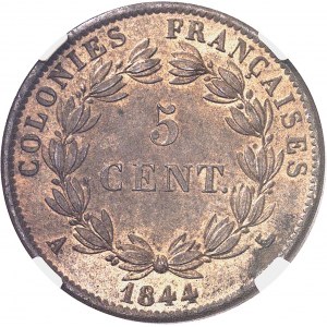 Louis-Philippe Ier (1830-1848). 5 centimes 1844, A, Paris.