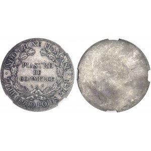 IIIe République (1870-1940). Paire d’épreuves unifaces, en bronze-argenté, de la piastre 1930, A, Paris.