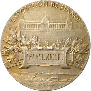 IIIe République (1870-1940). Médaille, Exposition de Hanoď, par A. Patey 1902-1903, Paris.
