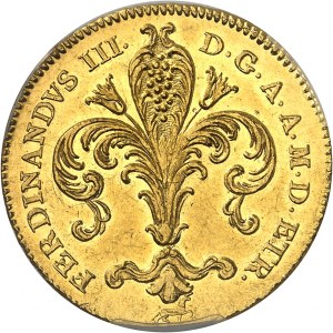 Toscane (Grand-duché de), Ferdinand III de Lorraine (1790-1801). Ruspone (3 sequins) 1800, Florence.