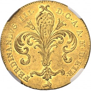Toscane (Grand-duché de), Ferdinand III de Lorraine restauré (1814-1824). Ruspone (3 sequins) 1816, Florence.