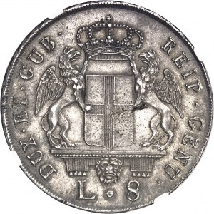 Gęnes, République (1528-1797). 8 lire 1796, Gęnes.