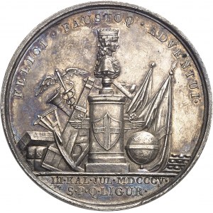 Gęnes, République ligurienne (1797-1805). Médaille, entrée de Napoléon Ier ŕ Gęnes, par H. Vassallo 1805, Gęnes ?