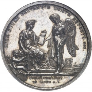 Milan, République italienne (1802-1805). Médaille, Constitution ŕ Lyon de la République italienne, par L. Manfredini An X (1802), Milan.