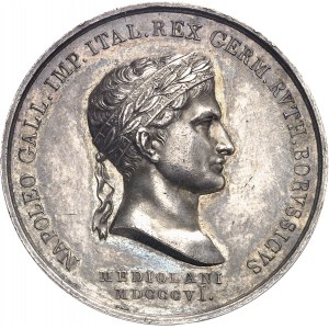 Milan, royaume d’Italie, Napoléon Ier (1805-1814). Médaille, la bataille d’Iéna par L. Manfredini 1806, Milan.