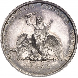Milan, royaume d’Italie, Napoléon Ier (1805-1814). Médaille, la bataille d’Iéna par L. Manfredini 1806, Milan.