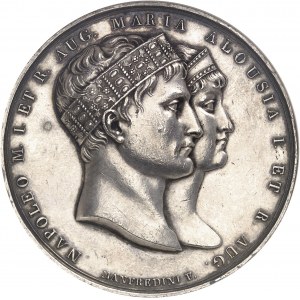 Milan, royaume d’Italie, Napoléon Ier (1805-1814). Médaille, mariage avec Marie-Louise d’Autriche, par L. Manfredini 1810, Milan.