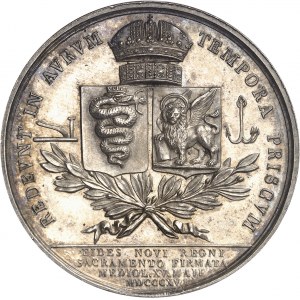 Lombardie-Vénétie, François Ier d’Habsbourg-Lorraine (1815-1835). Médaille, restauration de François Ier ŕ Milan, par Vassallo 1815, Milan.