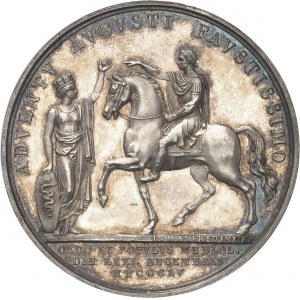 Lombardie-Vénétie, François Ier d’Habsbourg-Lorraine (1815-1835). Médaille, restauration de François Ier d’Autriche en Lombardie et Vénétie, par Vassallo et L. Manfredini 1815, Milan.