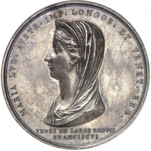 Lombardie-Vénétie, François Ier d’Habsbourg-Lorraine (1815-1835). Médaille, mort de l’impératrice Marie-Louise d’Autriche-Este ŕ Vérone, par L. Manfredini 1816, Milan.