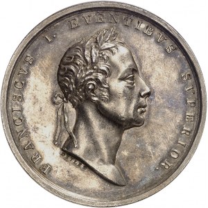 Lombardie-Vénétie, François Ier d’Habsbourg-Lorraine (1815-1835). Médaille, retour ŕ Vienne de l’Empereur aprčs son séjour en Italie, par Detler 1816, Vienne.