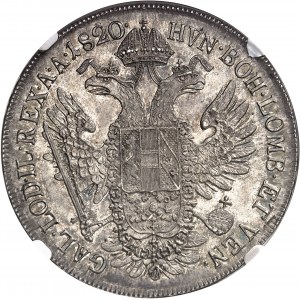 Lombardie-Vénétie, François Ier d’Habsbourg-Lorraine (1815-1835). Thaler de convention 1820, M, Milan.