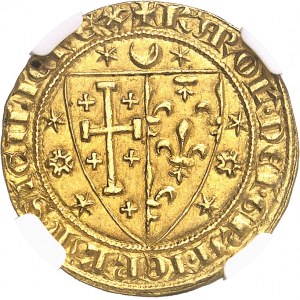 Naples (royaume de), Charles Ier d’Anjou (1266-1285). Salut ou carlin d’Or ND (1278-1285), Naples.