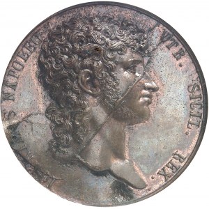 Naples, Joachim Murat (1808-1815). Médaille, retour de Joachim Murat ŕ Naples, par Antonio Canova 1813, Naples.