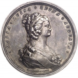 Charles IV (1788-1808). Médaille, Ordre des Dames nobles de la reine Marie-Louise, par Jeronimo Antonio Gil 1793, Mexico.