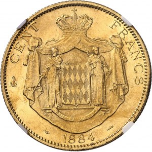 Charles III (1853-1889). 100 (Cent) francs 1884, A, Paris.
