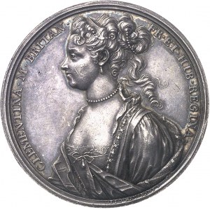 Frédéric-Auguste Ier de Saxe, dit le Fort (1709-1733). Médaille, fuite de la princesse Clémentine Sobieski d’Innsbruck vers Rome, par O. Hamerani 1719, Rome.