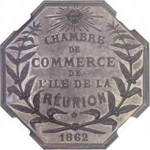 Second Empire / Napoléon III (1852-1870). Jeton de la Chambre de Commerce de l’île de la Réunion 1862, Paris (Stern).