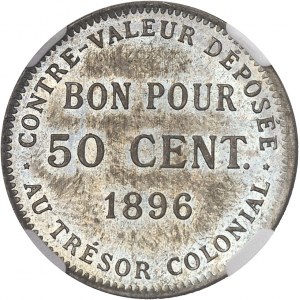 IIIe République (1870-1940). Bon pour 50 centimes 1896, Paris.
