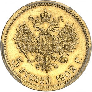 Nicolas II (1894-1917). 5 roubles 1902, Saint-Pétersbourg.