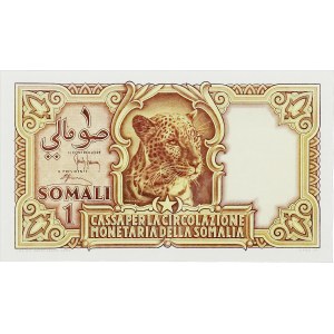 Territoire sous tutelle italienne (1950-1960). Billet de 1 somali 1950, Rome.