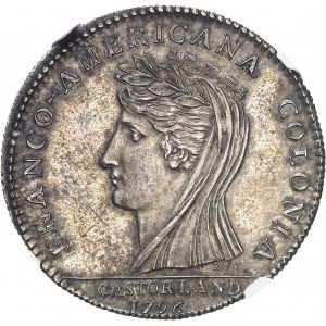 Castorland (1792-1800). Jeton d’un 1/2 dollar, frappe originale 1796, Paris.