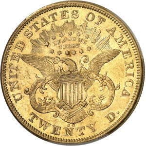 République fédérale des États-Unis d’Amérique (1776-ŕ nos jours). 20 dollars Liberty 1874, CC, Carson City.