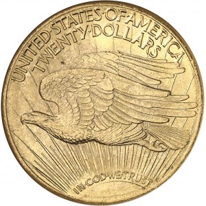 République fédérale des États-Unis d’Amérique (1776-ŕ nos jours). 20 dollars Saint-Gaudens 1924, S, San Francisco.