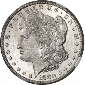 République fédérale des États-Unis d’Amérique (1776-ŕ nos jours). Morgan dollar 1880, CC, Carson City.