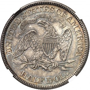 République fédérale des États-Unis d’Amérique (1776-ŕ nos jours). 1/2 dollar ŕ la Liberté assise, variété aux pointes de flčches (arrows) 1873, Philadelphie.