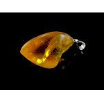 Pendant with Amber - silver - BUR1C