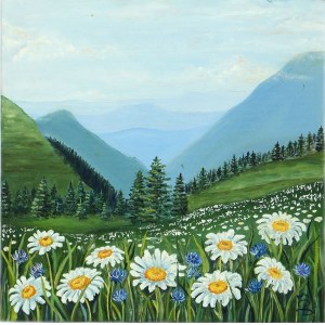 Diana Ponomarchuk (b. 2005), Field of Daisies, 2021.