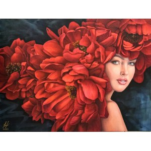 Olena LYTVINIENKO, Red peony