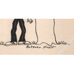BUTENKO Bohdan (1931-2019), [Zeichnung, 1992] Illustration zu dem Gedicht Wer wacht im Frühling auf von Joanna Papuzinska
