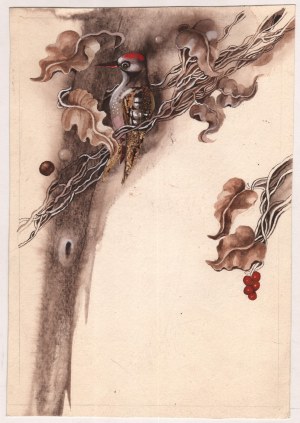 SALAMON Ewa (1938-2011), [rysunek, 1988] Ilustracja do wiersza 