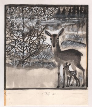 KRZEMIŃSKA Janina (1927-1996), [rysunek, 1991] [sarny]