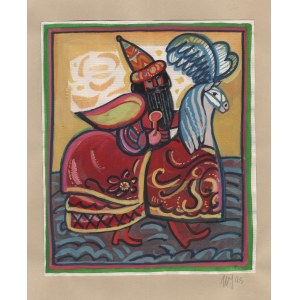 ŁUSZCZKIEWICZ-JASTRZĘBSKA Maria (geb. 1929), [Zeichnung, 1980er Jahre] [Lajkonik].