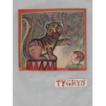 ŁUSZCZKIEWICZ-JASTRZĘBSKA Maria (ur. 1929), [rysunek, lata 1980] Tygrys