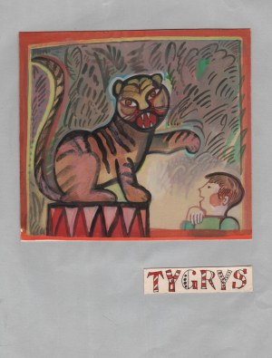 ŁUSZCZKIEWICZ-JASTRZĘBSKA Maria (ur. 1929), [rysunek, lata 1980] Tygrys