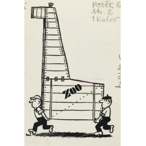 MIKLASZEWSKI Gwidon (1912-1999), [drawing, 1980s] [Consignment to the Zoo].