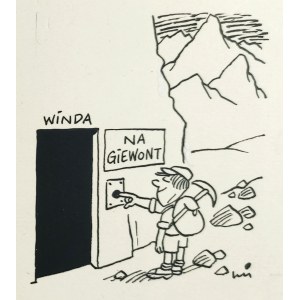 MIKLASZEWSKI Gwidon (1912-1999), [kresba, 80. roky 20. storočia] [Výťah na Giewont].