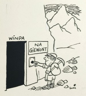 MIKLASZEWSKI Gwidon (1912-1999), [rysunek, lata 1980-te] [Winda na Giewont]