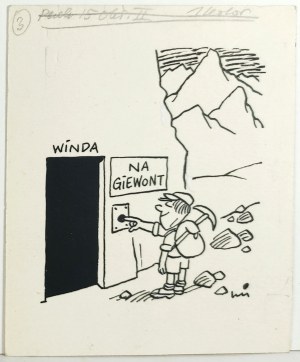 MIKLASZEWSKI Gwidon (1912-1999), [rysunek, lata 1980-te] [Winda na Giewont]