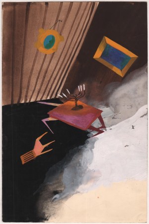 RECHOWICZ Gabriel (1920-2010), [rysunek, 1976] [pijany stół]