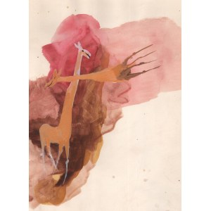 RECHOWICZ Gabriel (1920-2010), [Zeichnung, ca. 1988] [Giraffen].