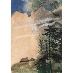 TRUCHANOWSKA Bożena (nar. 1929), [kresba, 70. léta 20. století] [horská krajina].